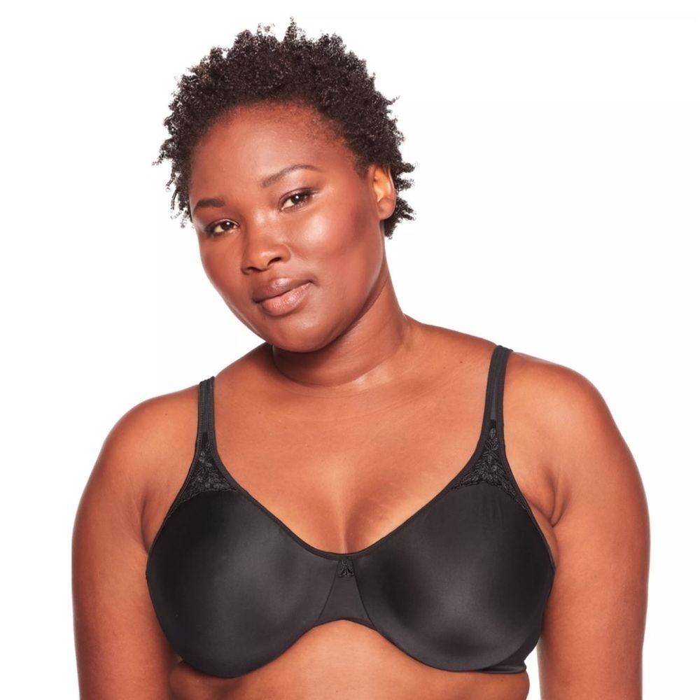 BALI PASSION FOR COMFORT SEAMLESS UNDERWIRE MINIMIZER BRA BLACK 42DD STYLE 3385